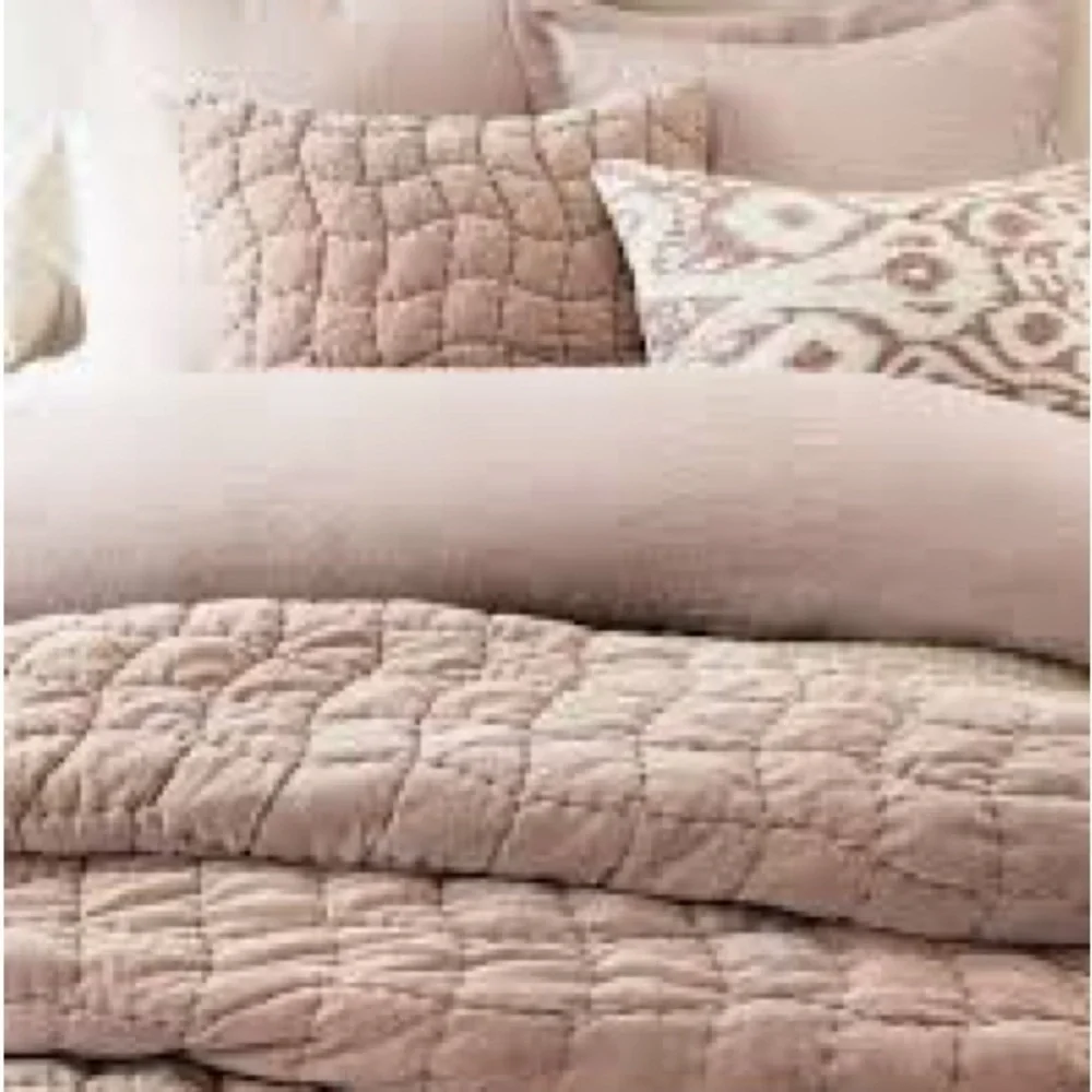 POTTERY BARN RED IKAT BOLSTER COVER ONLY 12